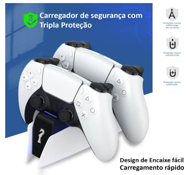 Base de carregamento para controle PS5 com indicador LED