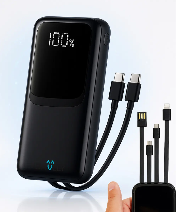 Power Bank 20.000mAh com carga rápida 22,5W e display digital