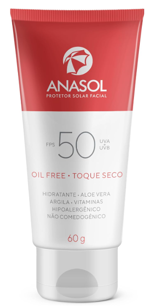 Protetor solar facial FPS 50 proteção UVA e UVB