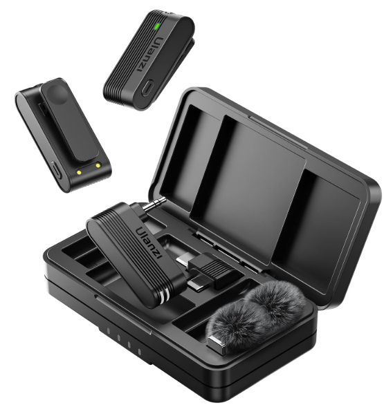 Microfone de lapela sem fio para celular
