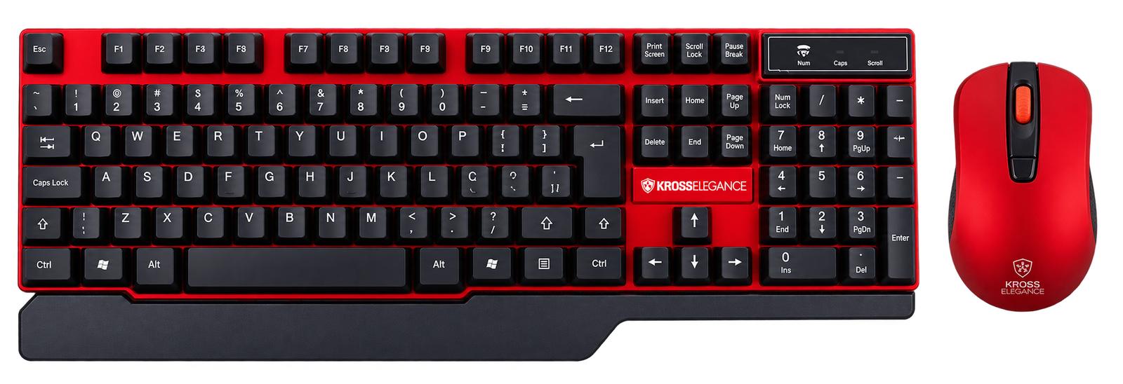 Combo teclado e mouse sem fio Kross Elegance KE-KM553 vermelho